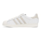 adidas Originals White and Grey Superstar Sneakers