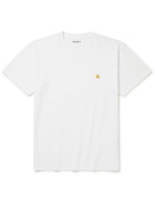 Carhartt WIP - Logo-Embroidered Cotton-Jersey T-Shirt - White