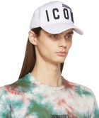 Dsquared2 White & Black Icon Logo Cap