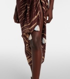 Anna Kosturova Tie-dye silk beach cover-up