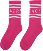 Versace Pink 90s Vintage Socks