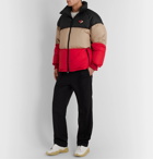 Burberry - Logo-Appliquéd Colour-Block Shell Down Jacket - Multi