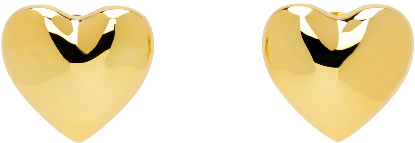 Moschino Gold Heart Clip-On Earrings