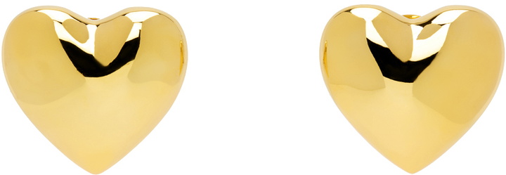 Photo: Moschino Gold Heart Clip-On Earrings