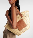 Loewe Medium leather-trimmed basket tote