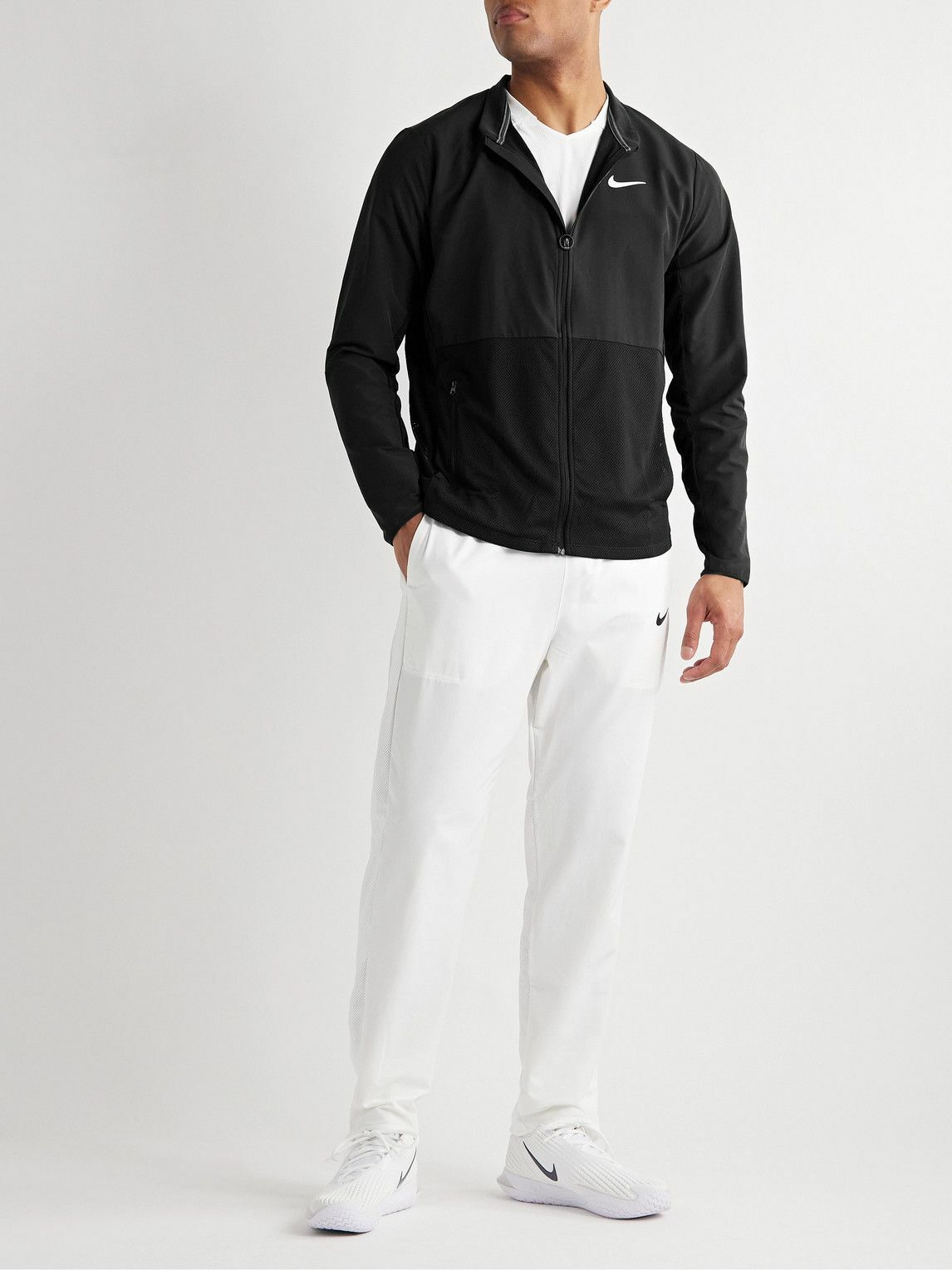 Nike Tennis NikeCourt Advantage Mesh and Shell Tennis Jacket Black