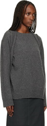 ISSEY MIYAKE Gray Backpack Knit Sweater