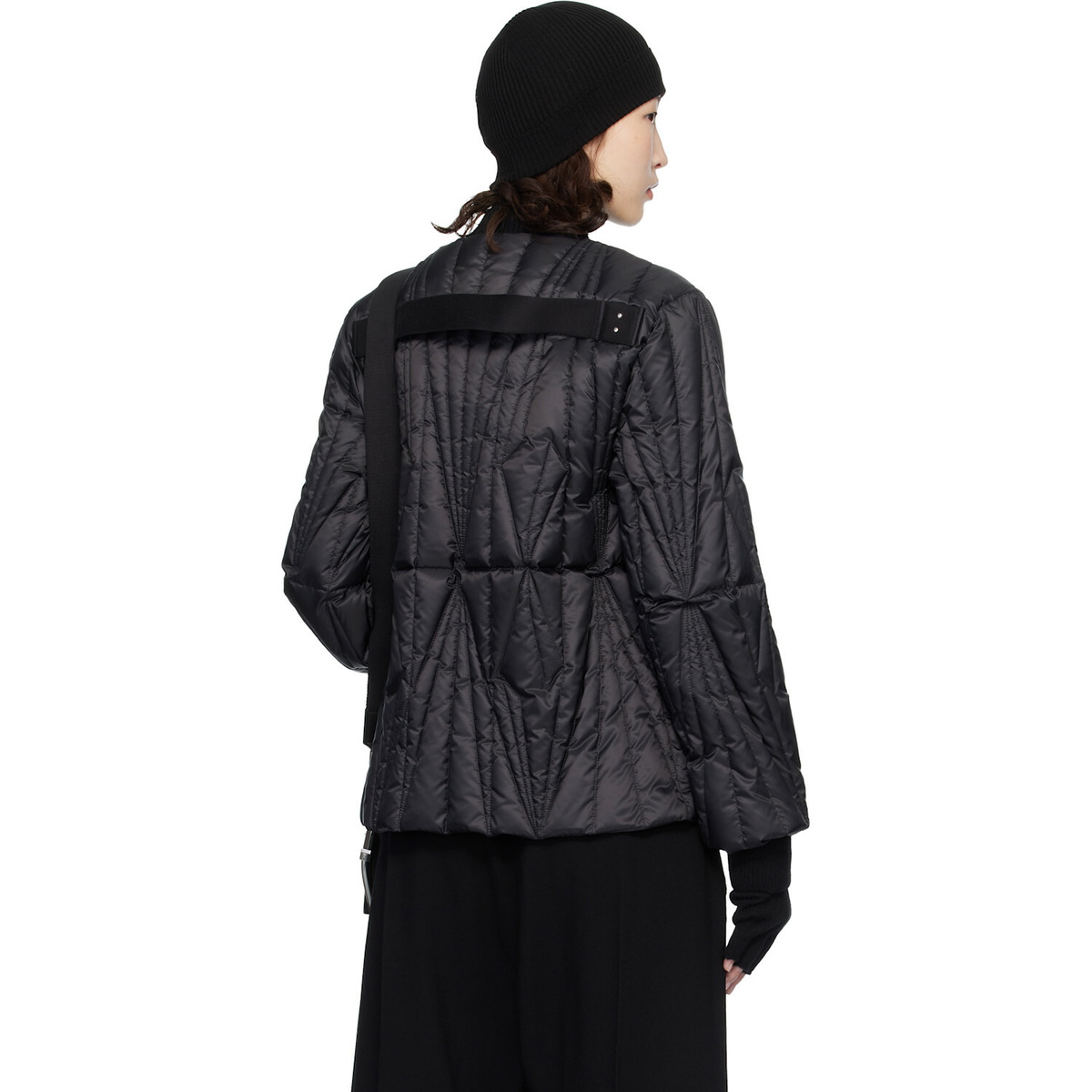 Rick Owens Moncler + Rick Owens Black Geocamo Flight Down Jacket
