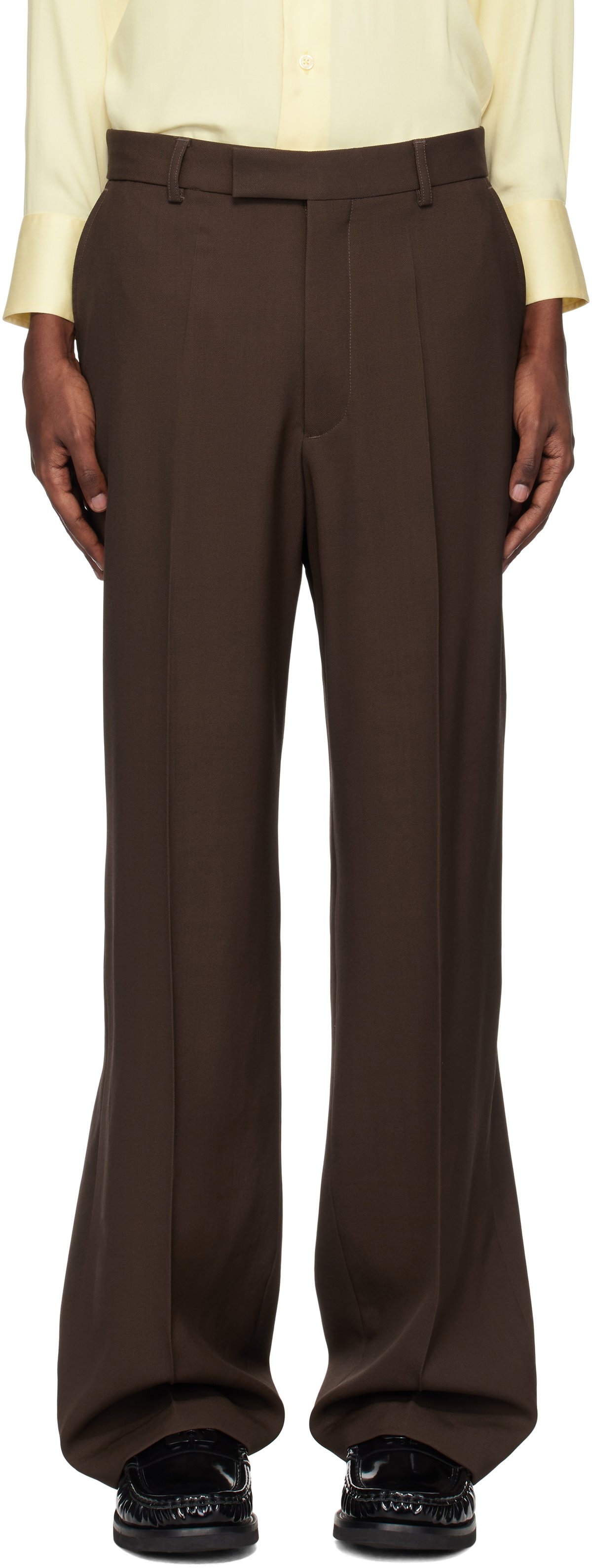 Second/Layer Brown Valluco Flare Trousers Second/Layer