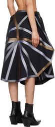 132 5. ISSEY MIYAKE Black Dimensions Midi Skirt