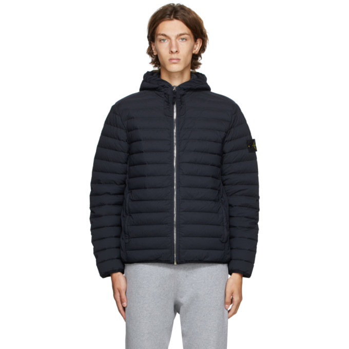 Photo: Stone Island Navy Down Chambers Stretch Nylon-TC Jacket