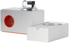 Houseplant Silver & Orange Block Table Lighter