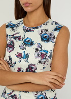 Emilia Wickstead Rumi Floral Satin Midi Dress Purple
