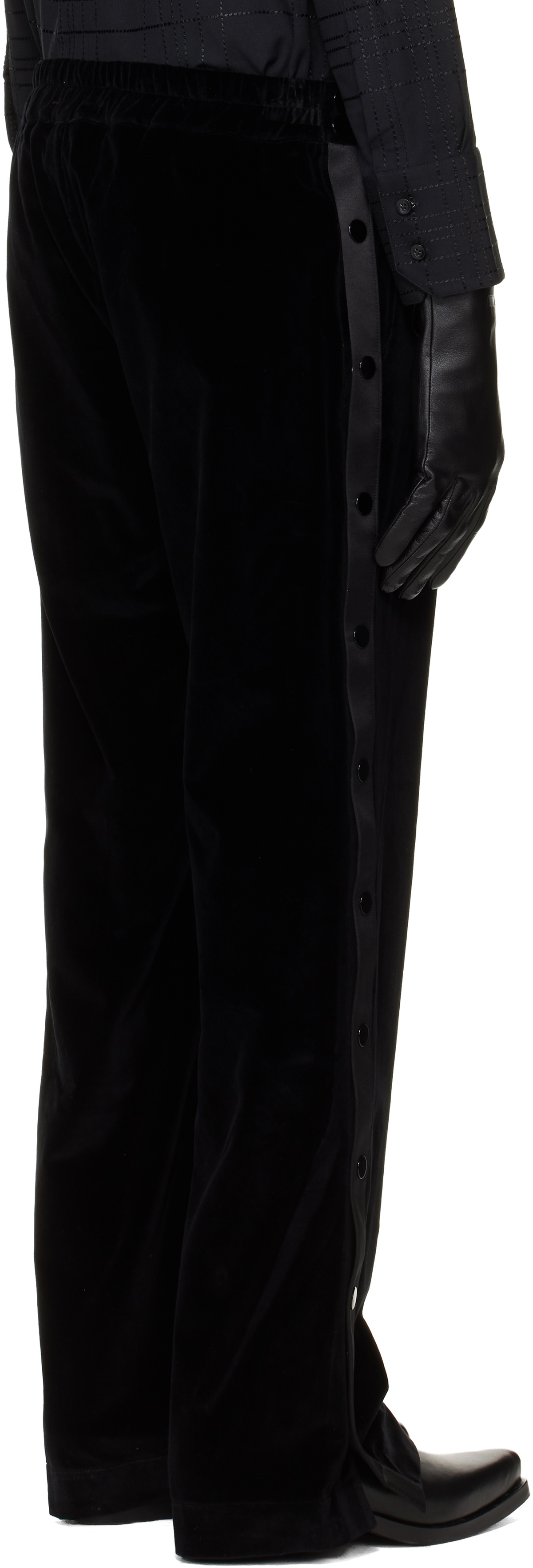 Ernest W. Baker Black Warm-Up Trousers