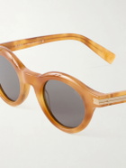 Zegna - Round-Frame Tortoiseshell Acetate Sunglasses - Brown