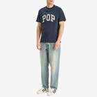 Pop Trading Company Men's Arch Logo T-Shirt in Navy