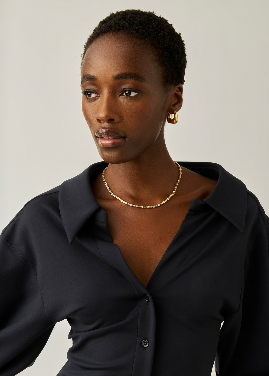 Missoma X Lucy Williams 18ct Gold Plated Tennis Necklace - One Size