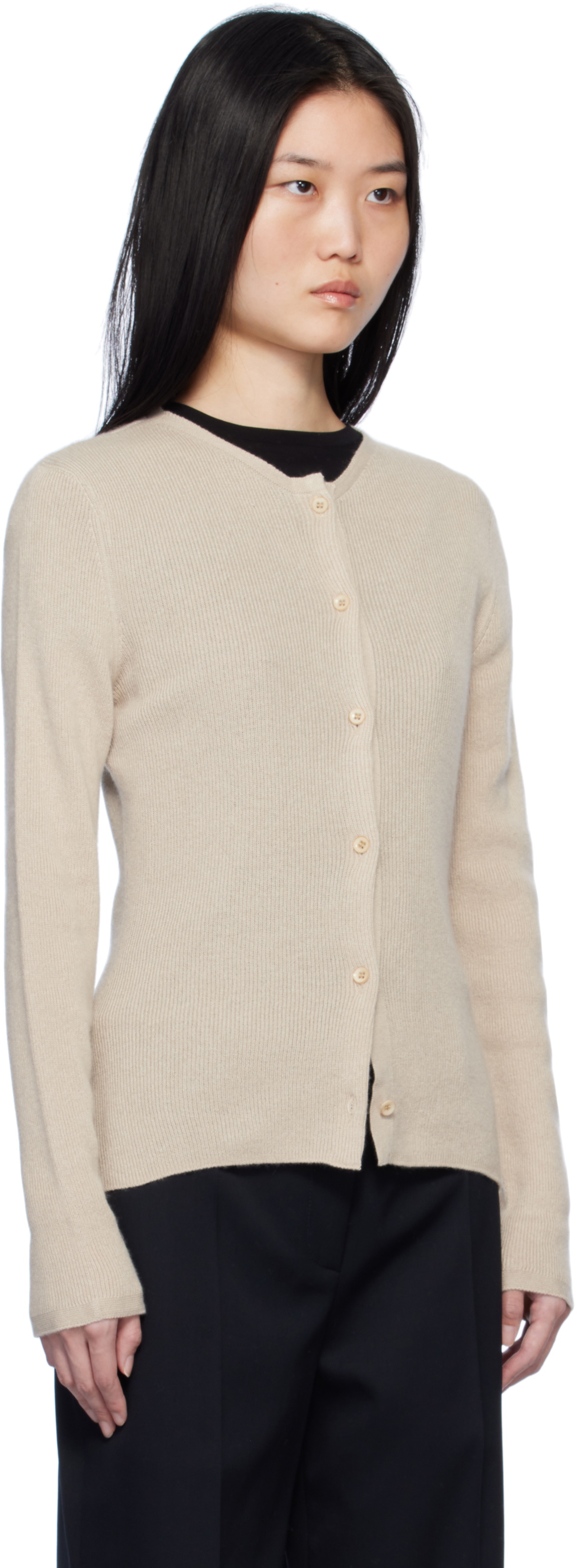 The Elder Statesman Beige Delicash Cardigan