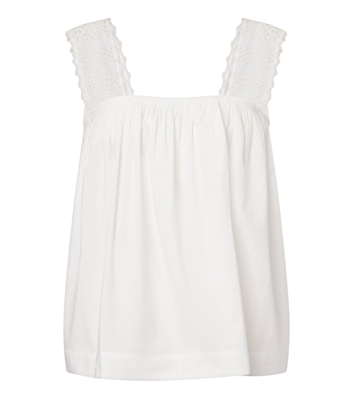 Photo: Posse Harriet embroidered cotton poplin top