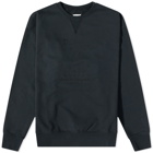 Maison Margiela Men's Embroidered Numbers Logo Crew Sweat in Charcoal