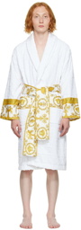 Versace White 'I Heart Baroque' Robe