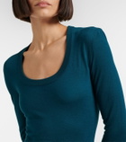 Alaïa Ruffled wool-blend minidress