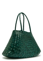 Dragon Diffusion Santa Croce Big Woven Leather Tote bag - Green - One Size