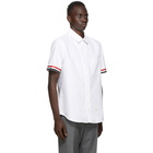 Thom Browne SSENSE Exclusive White Grosgrain Cuff Straight Fit Shirt