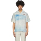 Acne Studios Blue Landscape Print Short Sleeve Shirt