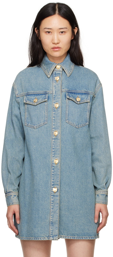 Photo: Moschino Blue Teddy Bear Denim Shirt