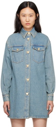 Moschino Blue Teddy Bear Denim Shirt