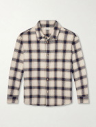 FRAME - Checked Cotton-Blend Flannel Overshirt - Neutrals