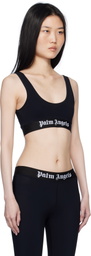 Palm Angels Black Logo Sport Bra