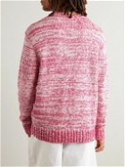 The Elder Statesman - Nora Two-Tone Cotton Sweater - Pink