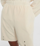 Les Tien - Snap Front velour shorts