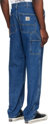 Carhartt Work In Progress Blue Single Knee Jeans