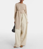 MM6 Maison Margiela High-rise cotton wide-leg pants