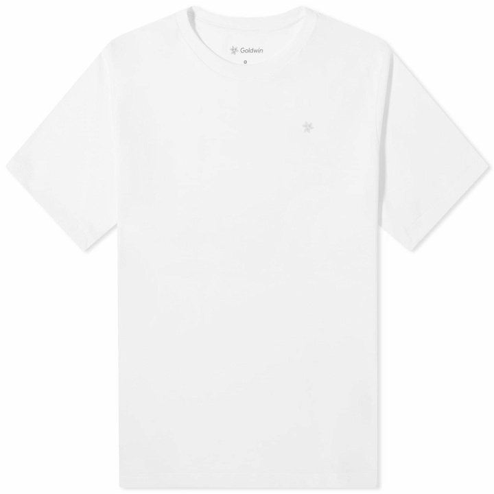 Photo: Goldwin Men's Big Logo Print T-shirt in White