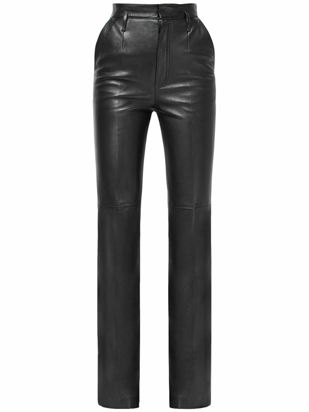 Photo: SAINT LAURENT High Waist Leather Pants