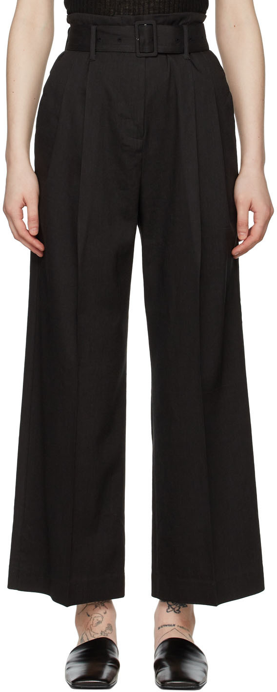 Photo: Blossom Black Viscose Trousers