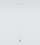 Rainbow K Medaille 9kt gold pendant necklace with diamonds