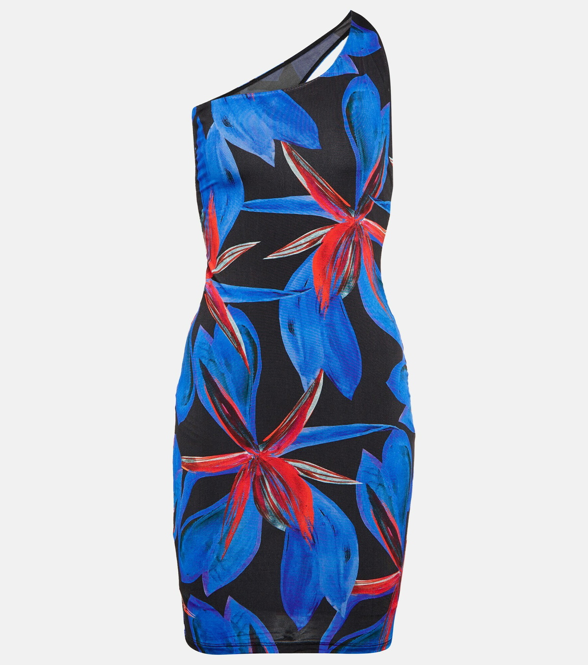 Louisa Ballou - Plunge one-shoulder minidress
