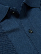 Mr P. - Merino Wool-Jacquard Shirt - Blue