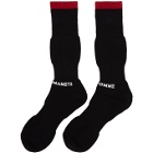 Yohji Yamamoto Black Logo Pile Socks