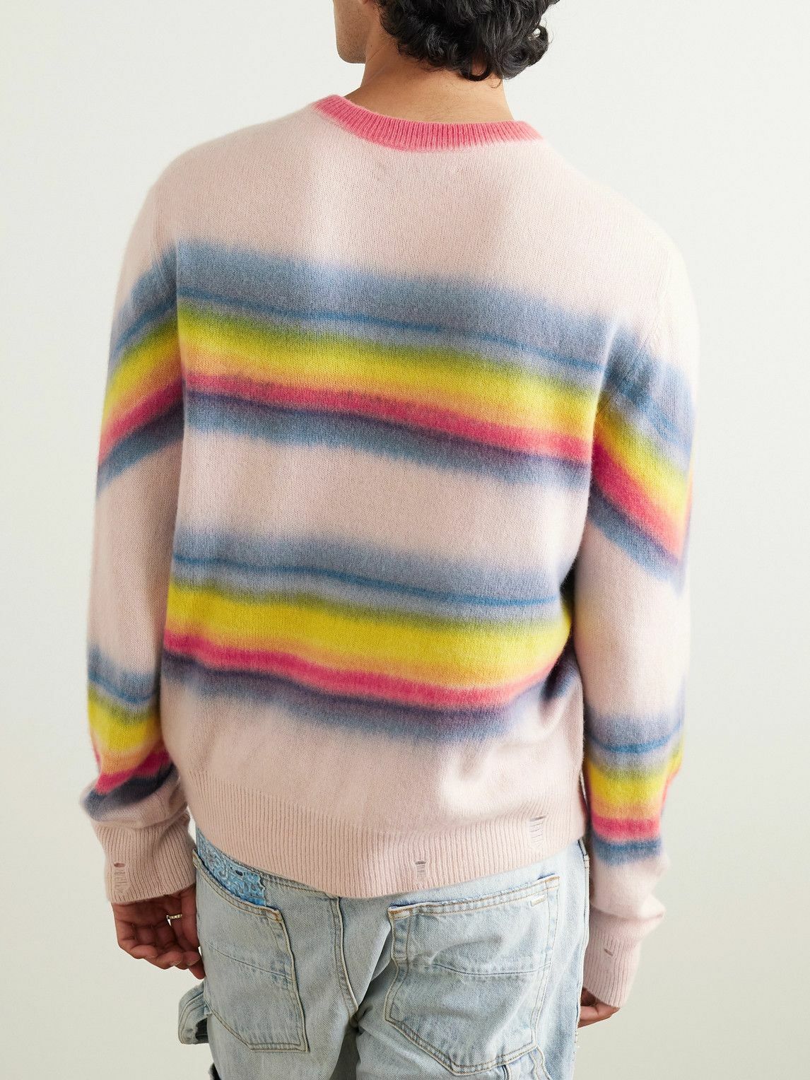 Distressed Tie Dye Sweater NSF Women's Oversized Cable Knit