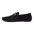 Jimmy Choo Navy Suede Brewer Loafers