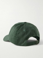 Drake's - Logo-Embroidered Herringbone Waxed-Organic Cotton Baseball Cap