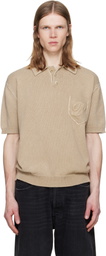 Dsquared2 Beige 'Dsquared2 Signature' Short Sleeves Polo