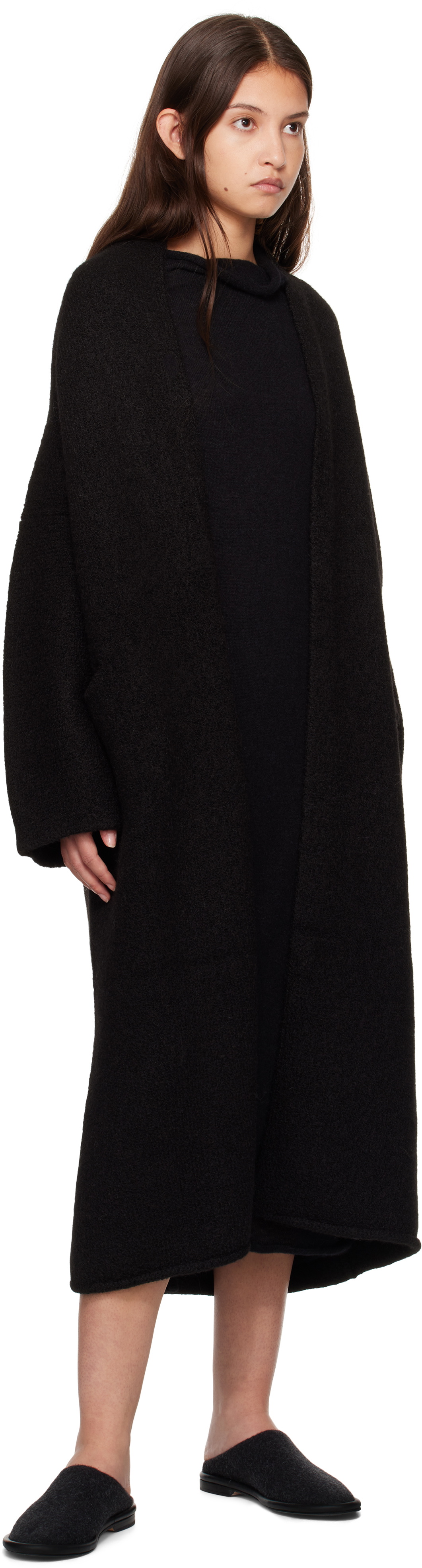 Lauren Manoogian Black Long Shawl Cardigan