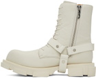 both White Gao Harness Boots